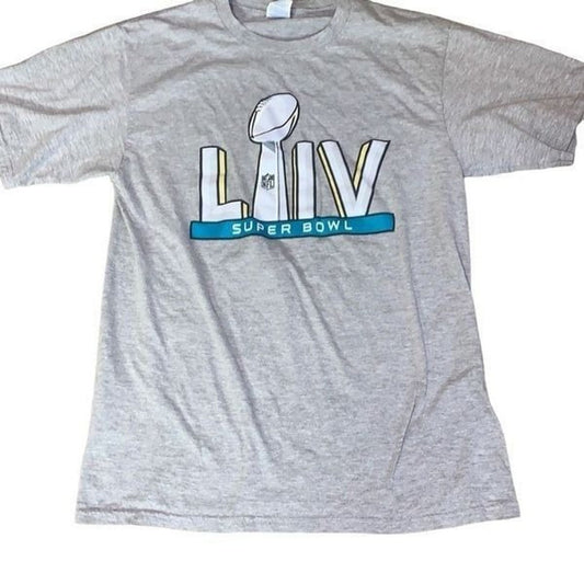 Super Bowl LIV Men’s T-shirt Grey Size Medium Vintage - pre-loved