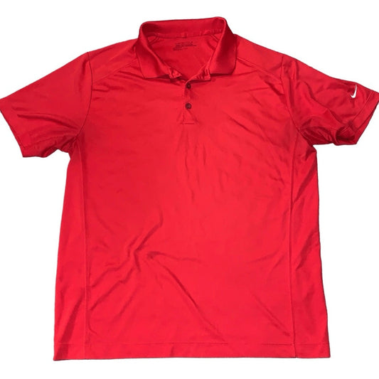 Nike men’s red polo dri-fit shirt size Large