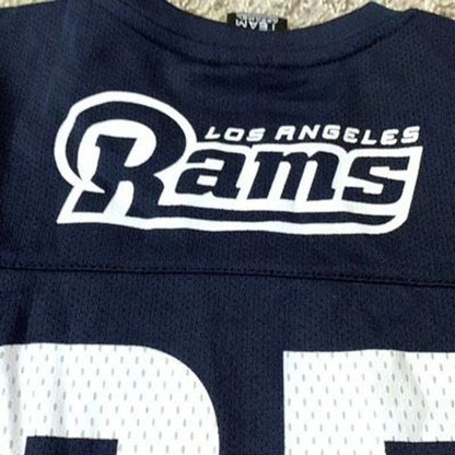 Youth kids, NFL team apparel, Los Angeles, Rams football jersey size YM 10/12