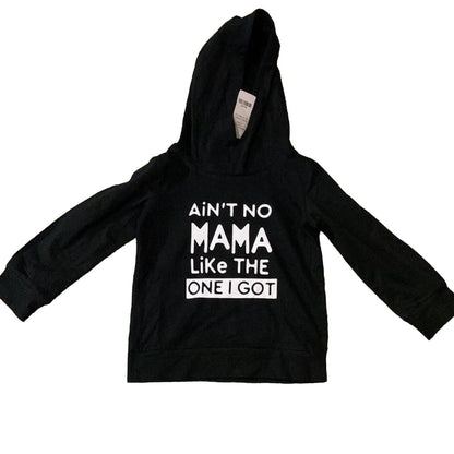 Playmaker Boys Kids toddler screen printed hoodie T-shirt, black size 2-3Y.