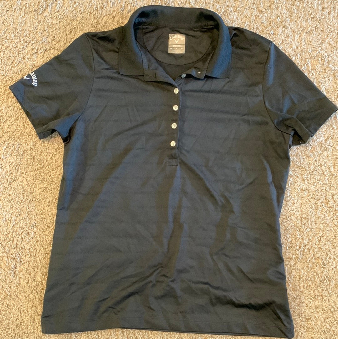 Women’s Callaway black golf polo shirt  opti-dry moisture wicking size medium