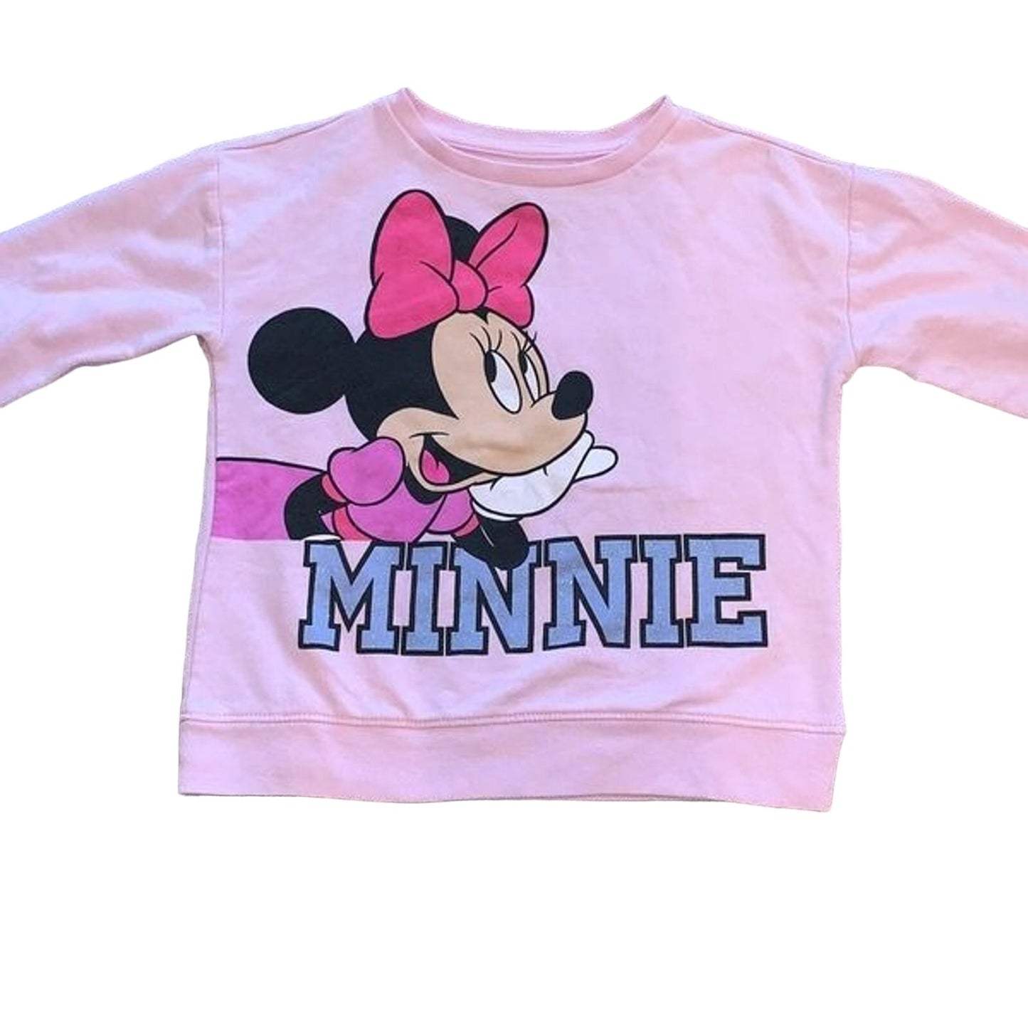 Disney Minnie mouse youth, girls, crewneck, sweatshirt, cotton pink size 10/12