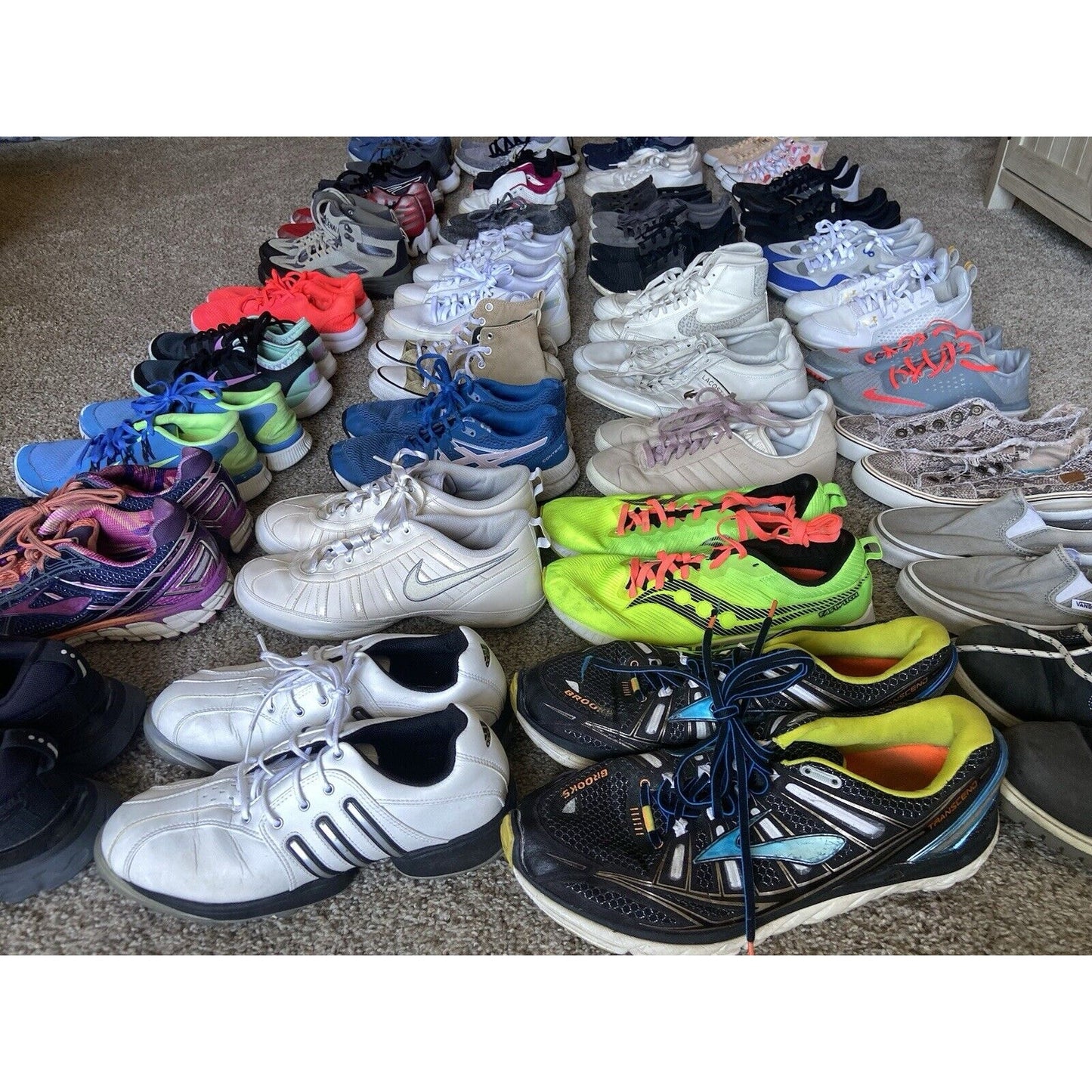 Wholesale Lot 10 Shoes Nike Adidas Vans ASICS Puma Sneakers Cleats Kid Women Men