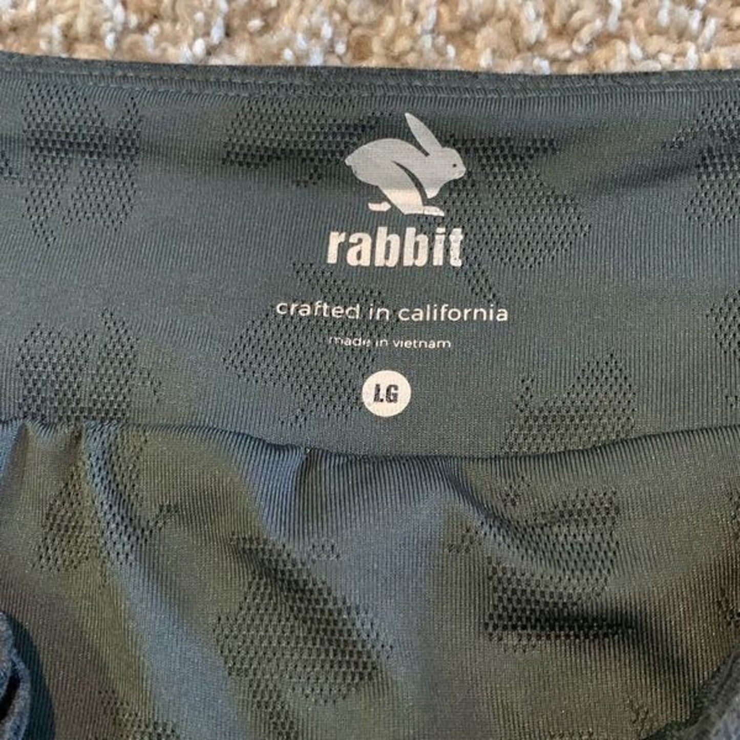 Women's Rabbit Repeats Lined Running Shorts Size Large Grey/Dark Gray