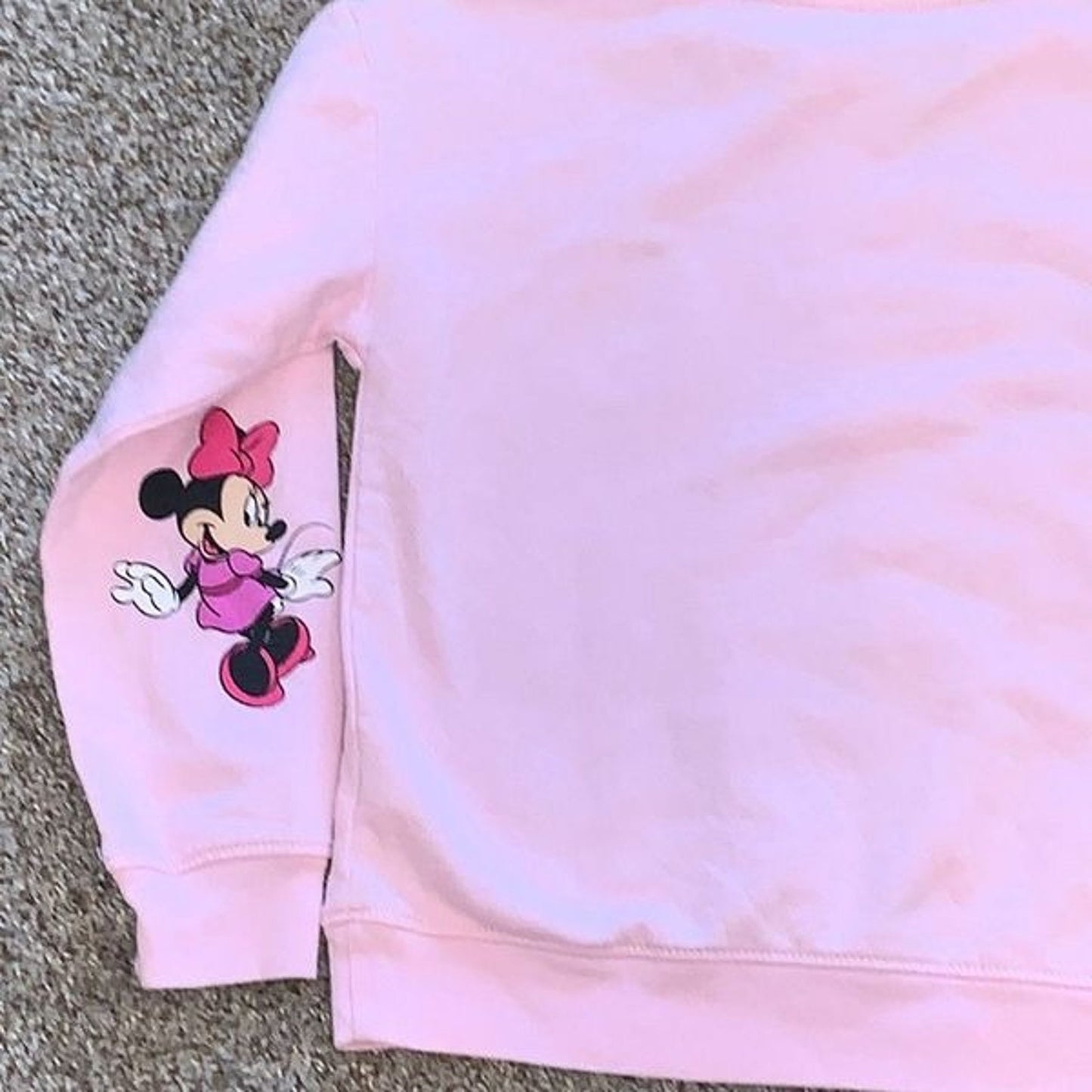 Disney Minnie mouse youth, girls, crewneck, sweatshirt, cotton pink size 10/12