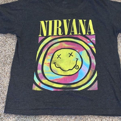 Nirvana women’s T-shirt, gray cotton size small