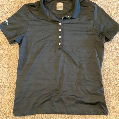 Women’s Callaway black golf polo shirt  opti-dry moisture wicking size medium