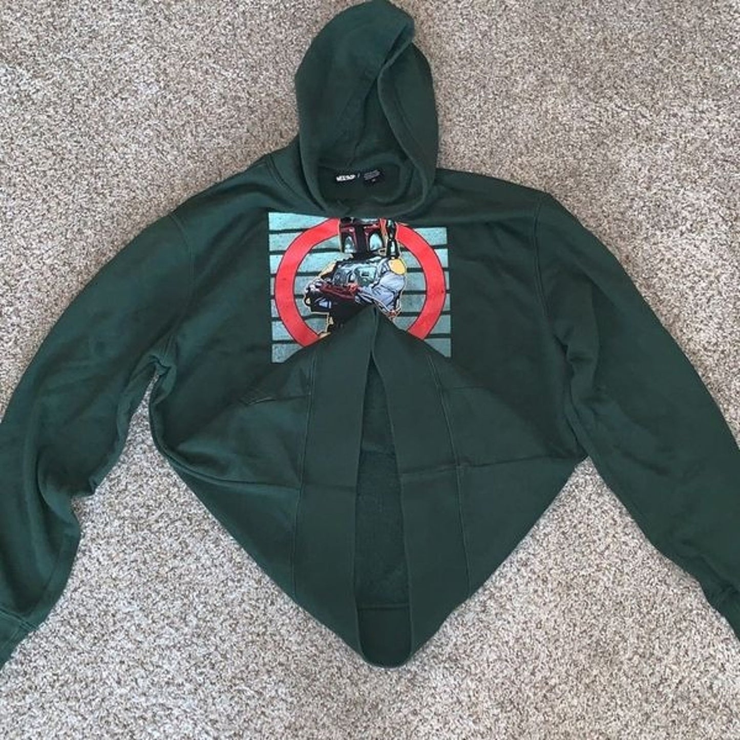 Star Wars official men’s hoodie, green cotton size medium