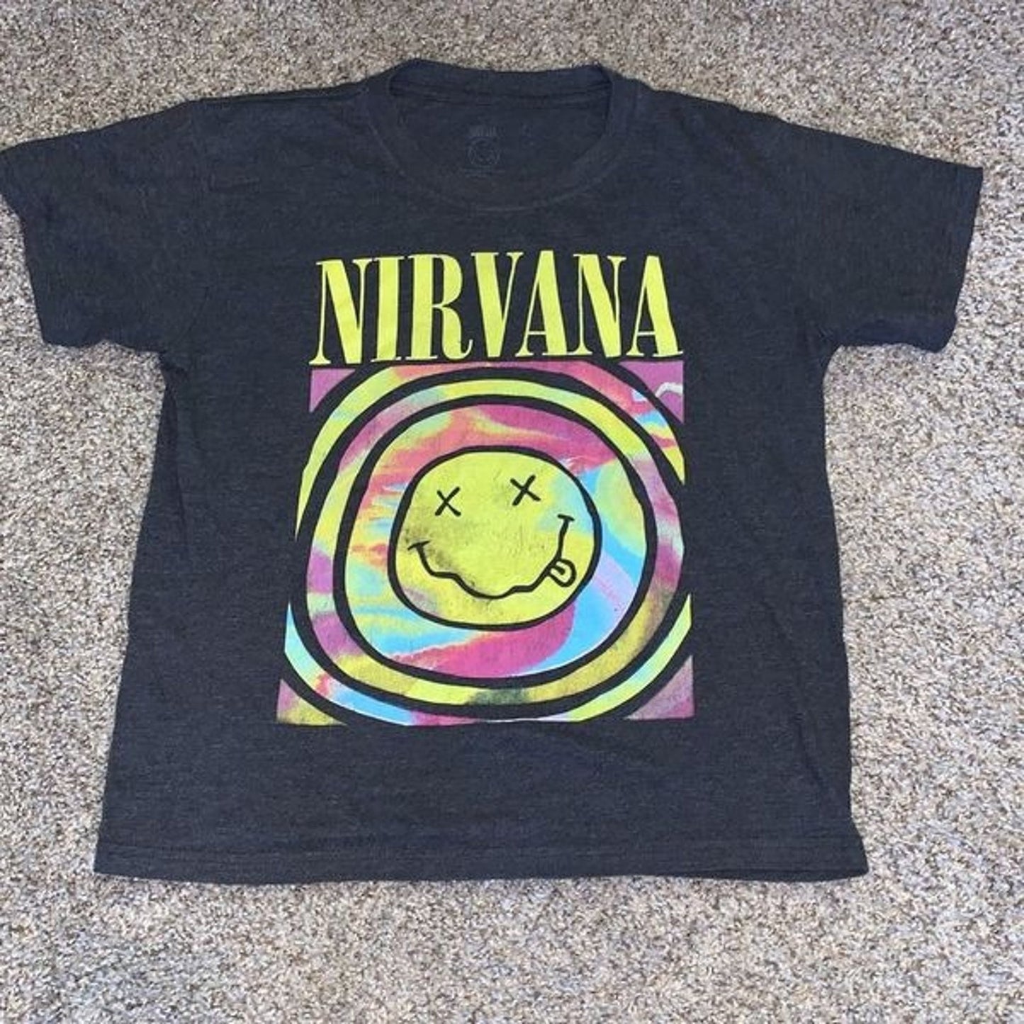 Nirvana women’s T-shirt, gray cotton size small