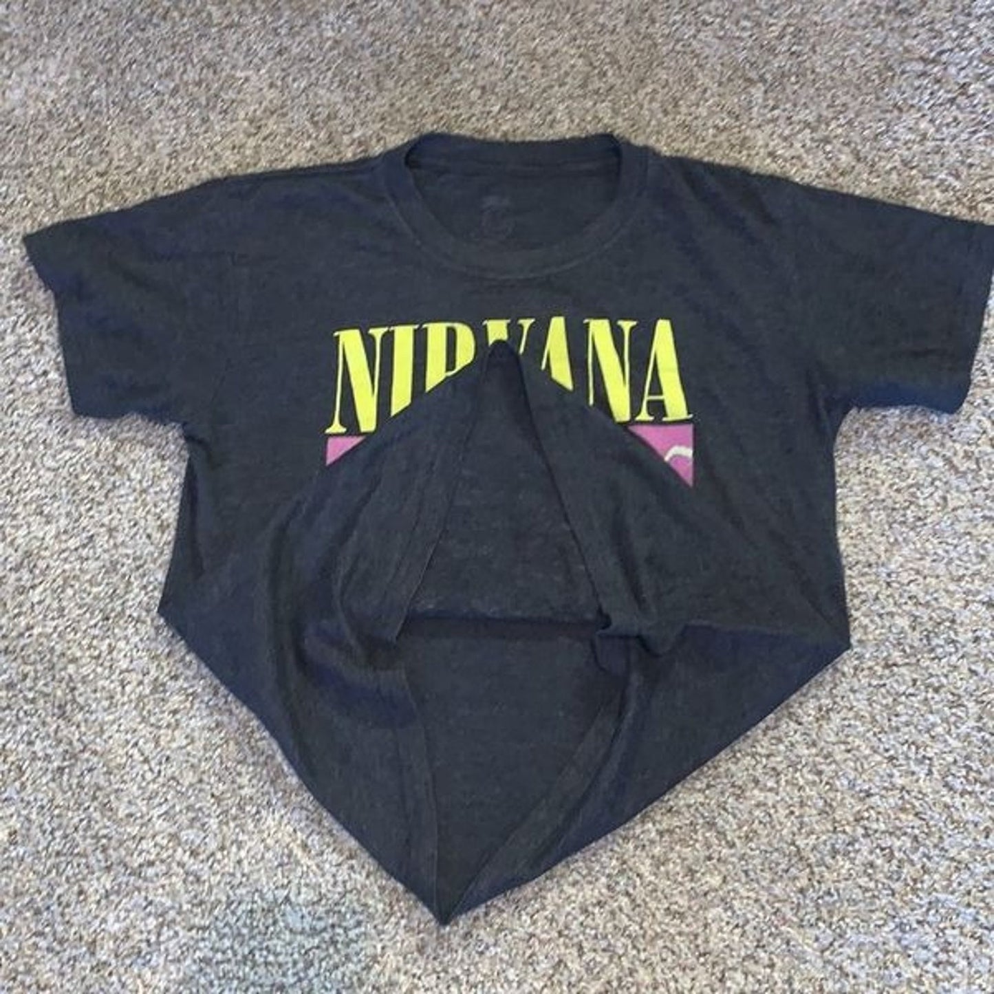 Nirvana women’s T-shirt, gray cotton size small