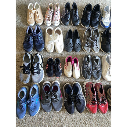 Wholesale Lot 10 Shoes Nike Adidas Vans ASICS Puma Sneakers Cleats Kid Women Men