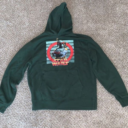 Star Wars official men’s hoodie, green cotton size medium