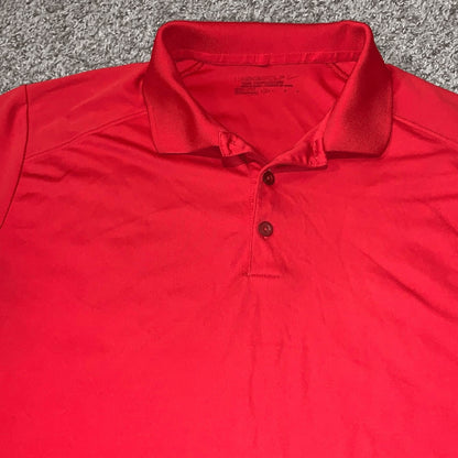 Nike men’s red polo dri-fit shirt size Large