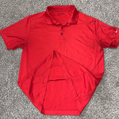 Nike men’s red polo dri-fit shirt size Large