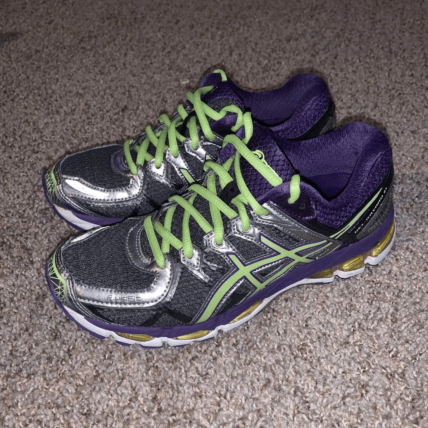 ASICS gel Kayano 21 running shoes sneakers size 5