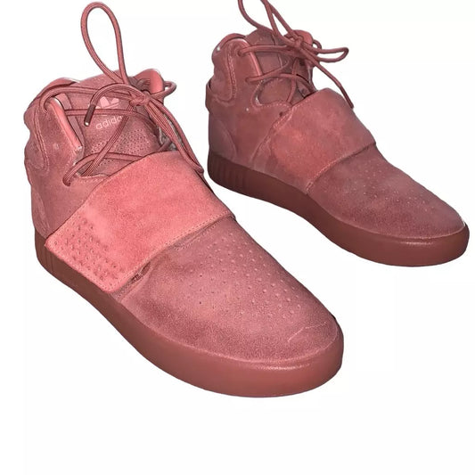 Adidas Tubular Invader Strap Basketball Shoe Size 6 Raw Pink Suede sneakers